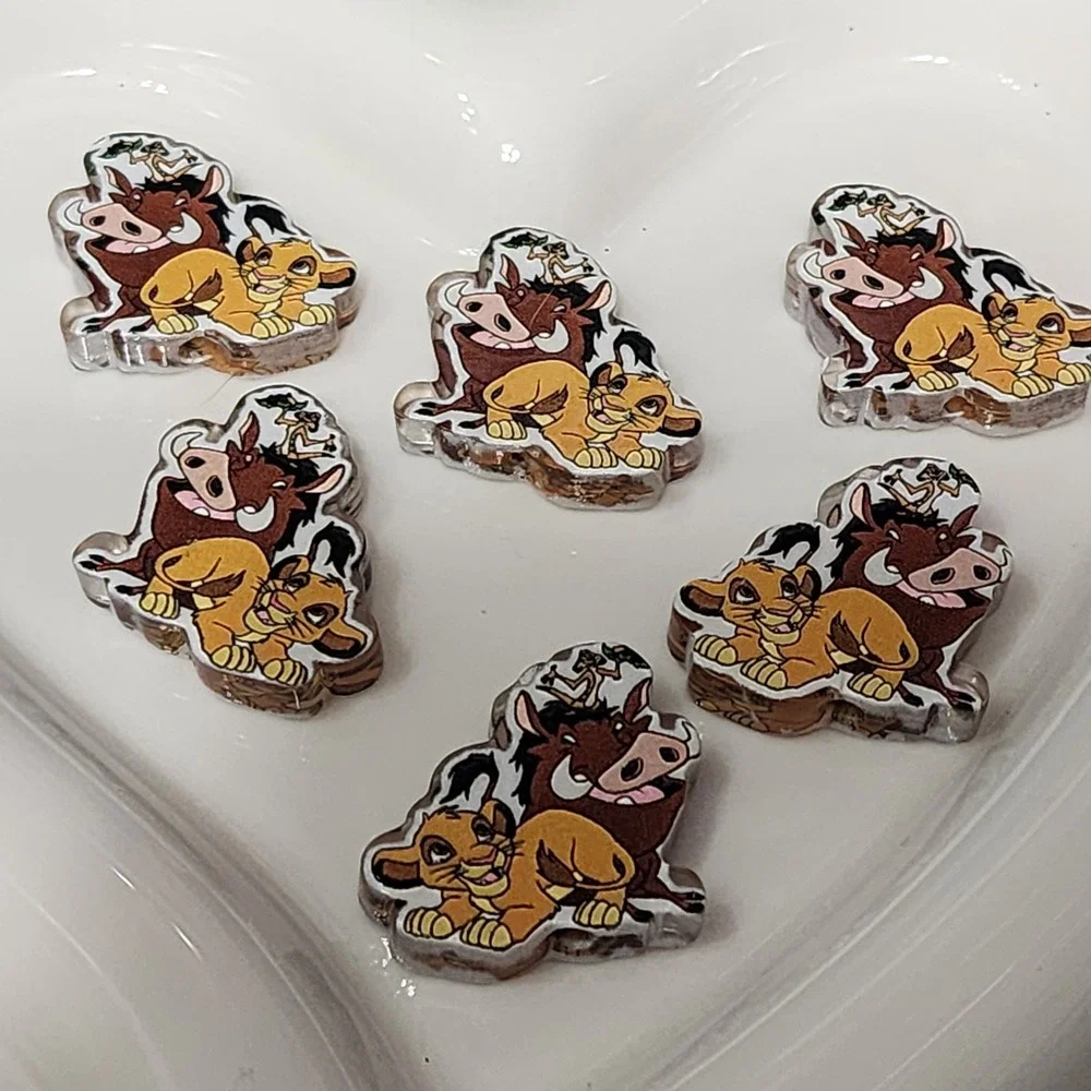 Pig Lion Beads 2 Pcs Focal Beads Beaded Pen Jewelry Making Acrylic Craft Charms